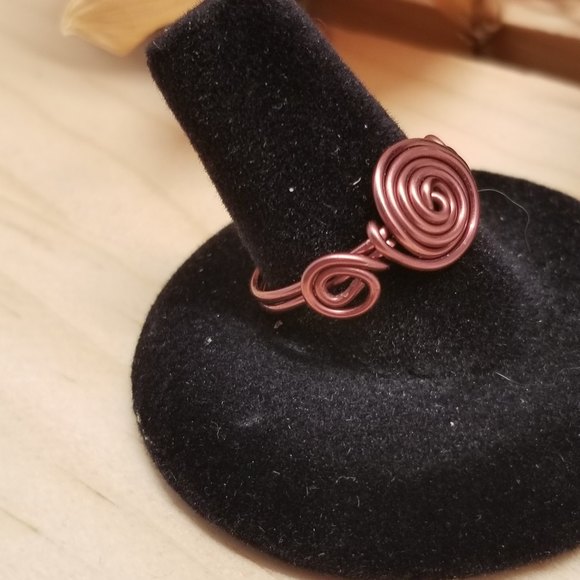 Handmade Copper Swirl Ring - Picture 5 of 5